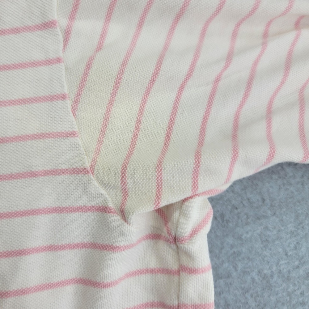 Polo Ralph Lauren Polo Shirt Mens 2XL White Pink Striped Golf Crest Embroidered - Picture 4 of 13